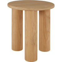 BEISTELLTISCH Sisi,bodenschonende Filzgleiter,Eiche hell - Eichefarben, Holz (40/40/45.5cm) - tectake