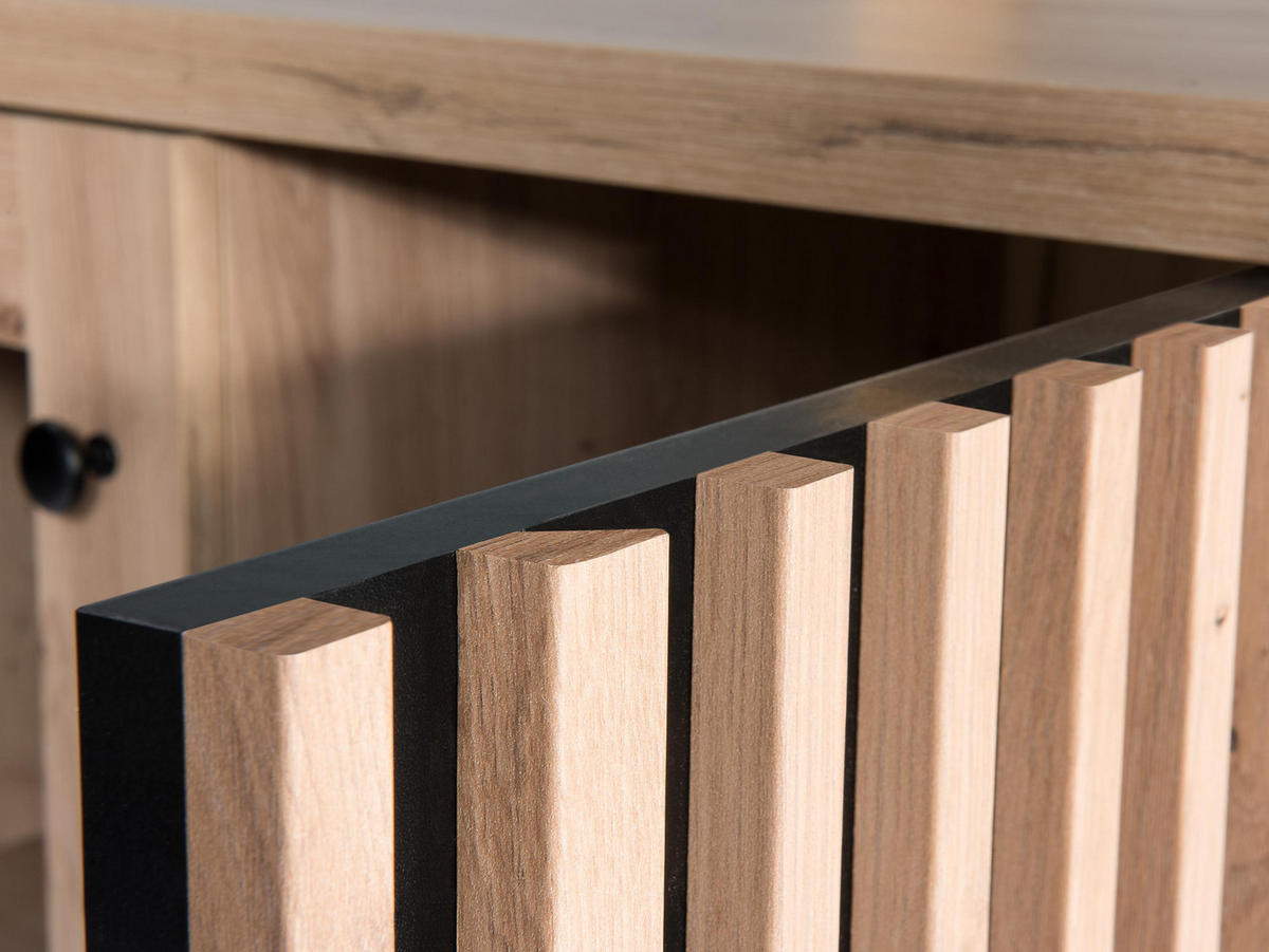 KLEIDERSCHRANK Cali C-23 - Schwarz/Eiche Artisan, Holzwerkstoff/Kunststoff (150/213/60cm) - MIRJAN24