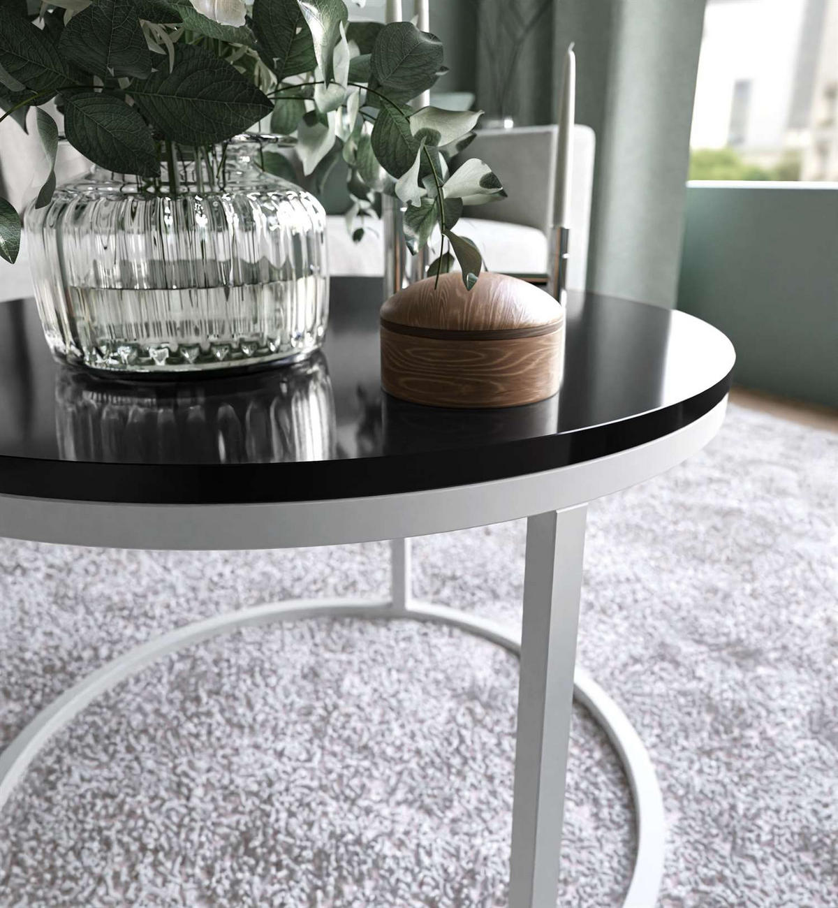 COUCHTISCH CIRI Hochglanz - Weiß, Holzwerkstoff (60/60/42cm) - Lookway