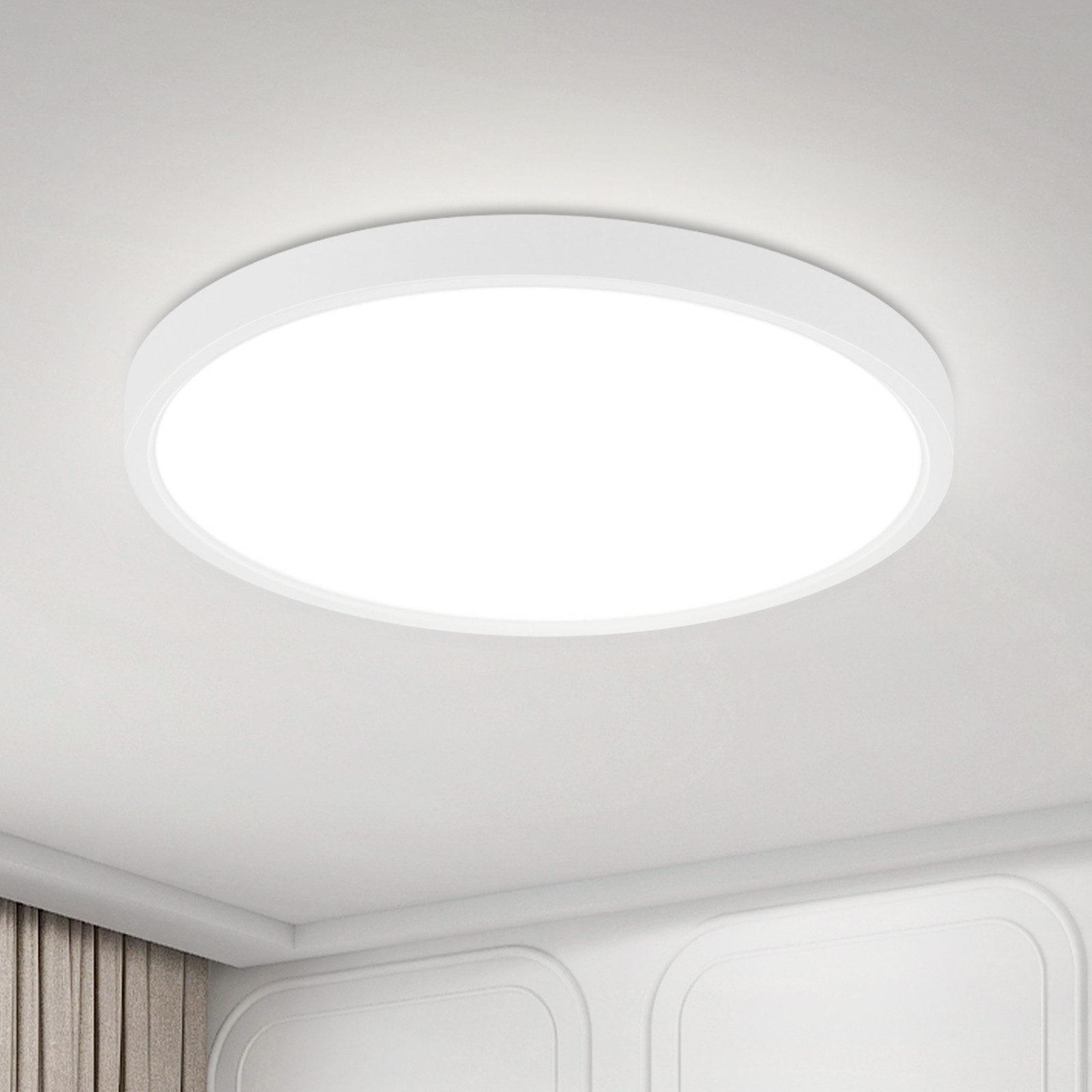 LED-DECKENLEUCHTE Edwin 18.7/18.5/2.4cm - Weiß, Kunststoff (18.7/18.5/2.4cm) - ZMH