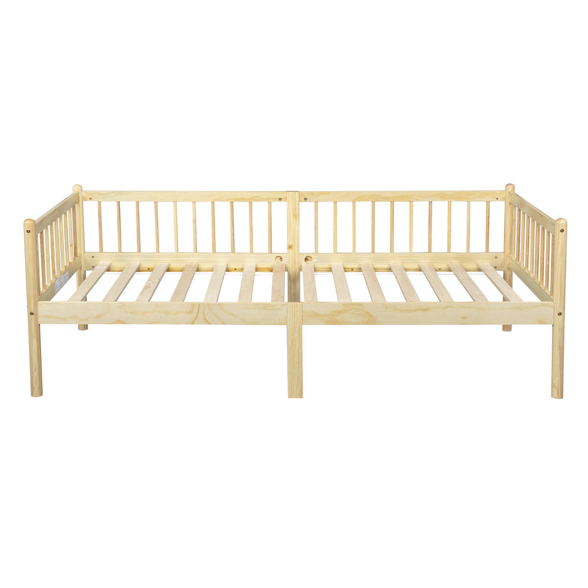 TAGESBETT 90x200 cm Massivholz, Einzelbett mit Lattenrost, Natur - Naturfarben, Holz/Holzwerkstoff (90/200cm) - LVHOM