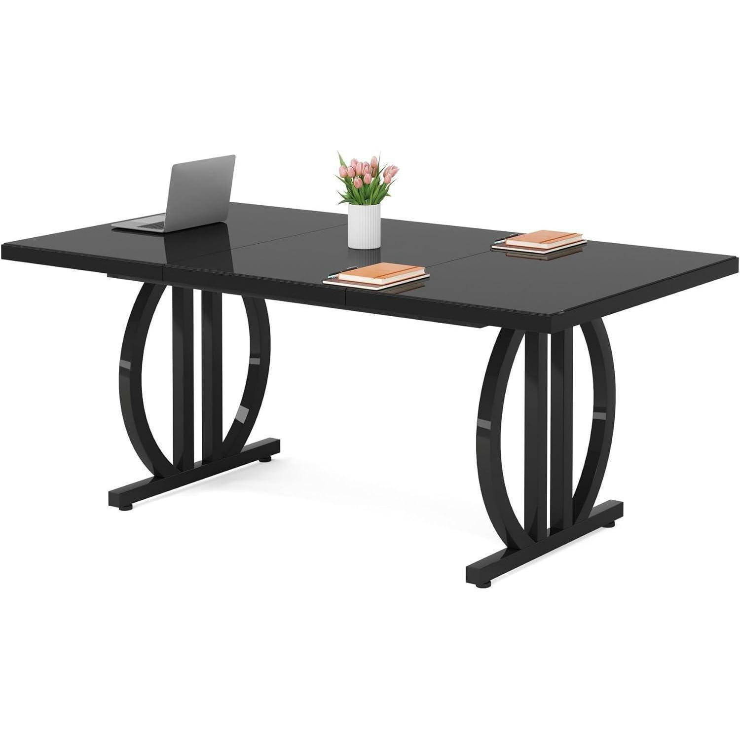 SCHREIBTISCH 160 x 80 cm Schwarz - Schwarz, Holzwerkstoff (80/160/75cm)