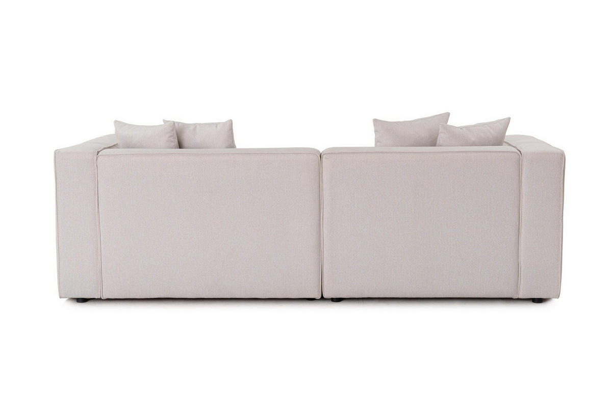 ECKSOFA breites XL-Design - Schwarz/Grau, Holz/Kunststoff (180/230cm) - myHomelando