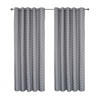 VERDUNKELUNGSVORHÄNGE geometrisch mit Thermo-Funktion, Ösen 117/137 cm - Grau, Textil (117/137cm) - Homescapes