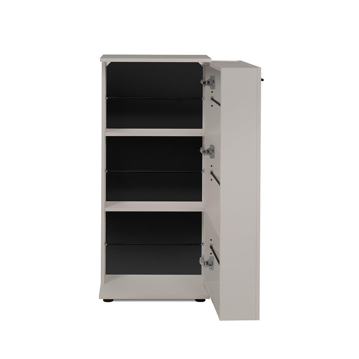 SCHUHSCHRANK 6 Fächer Satos - L50 cm - Beige, Holzwerkstoff (34/110/50cm) - Calicosy