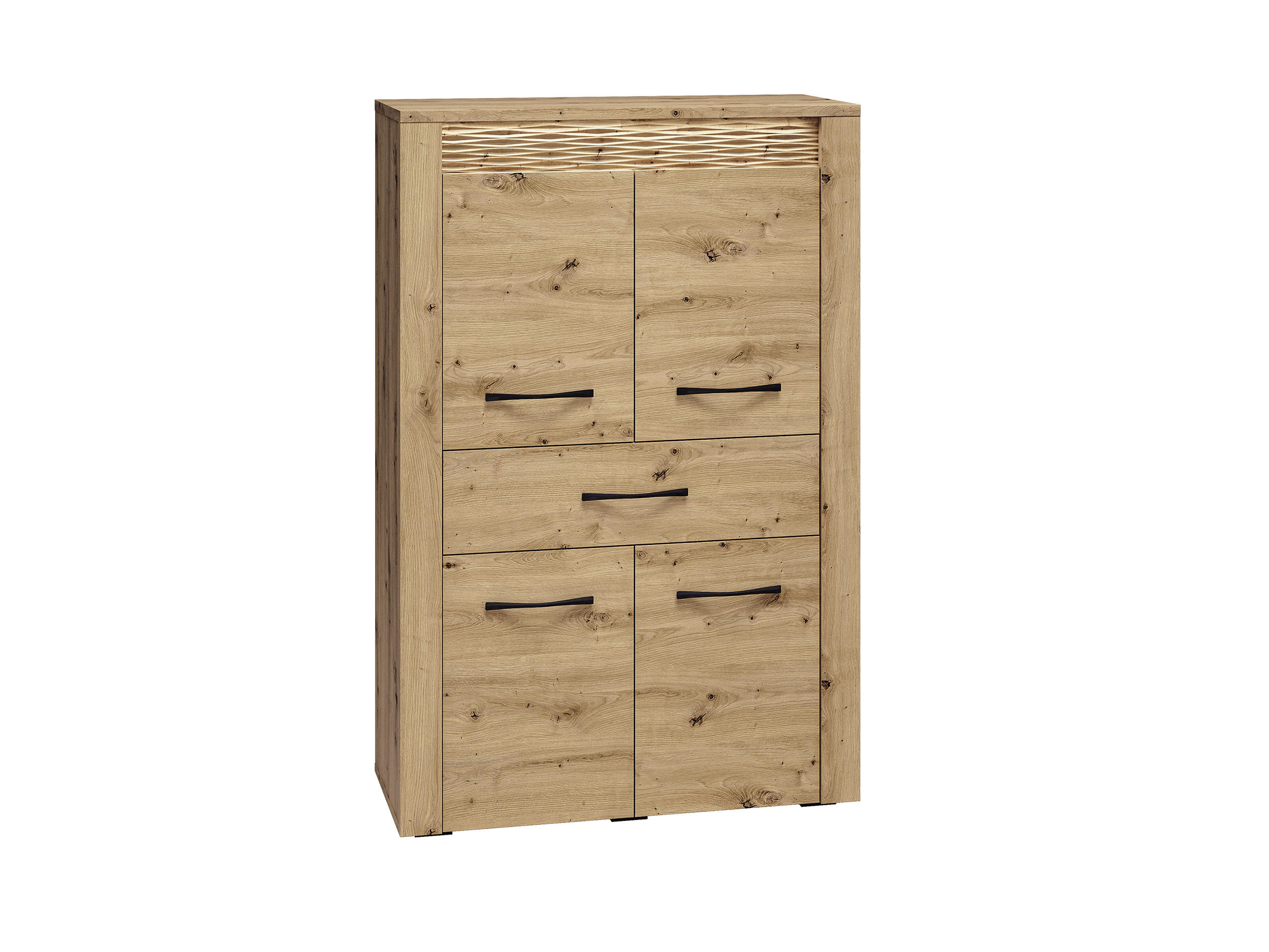HIGHBOARD Artis Artisan Eiche 92 / 40 / 140cm - Eiche Artisan/Braun, Holz/Holzwerkstoff (92/140/40cm) - Feldmann-Wohnen