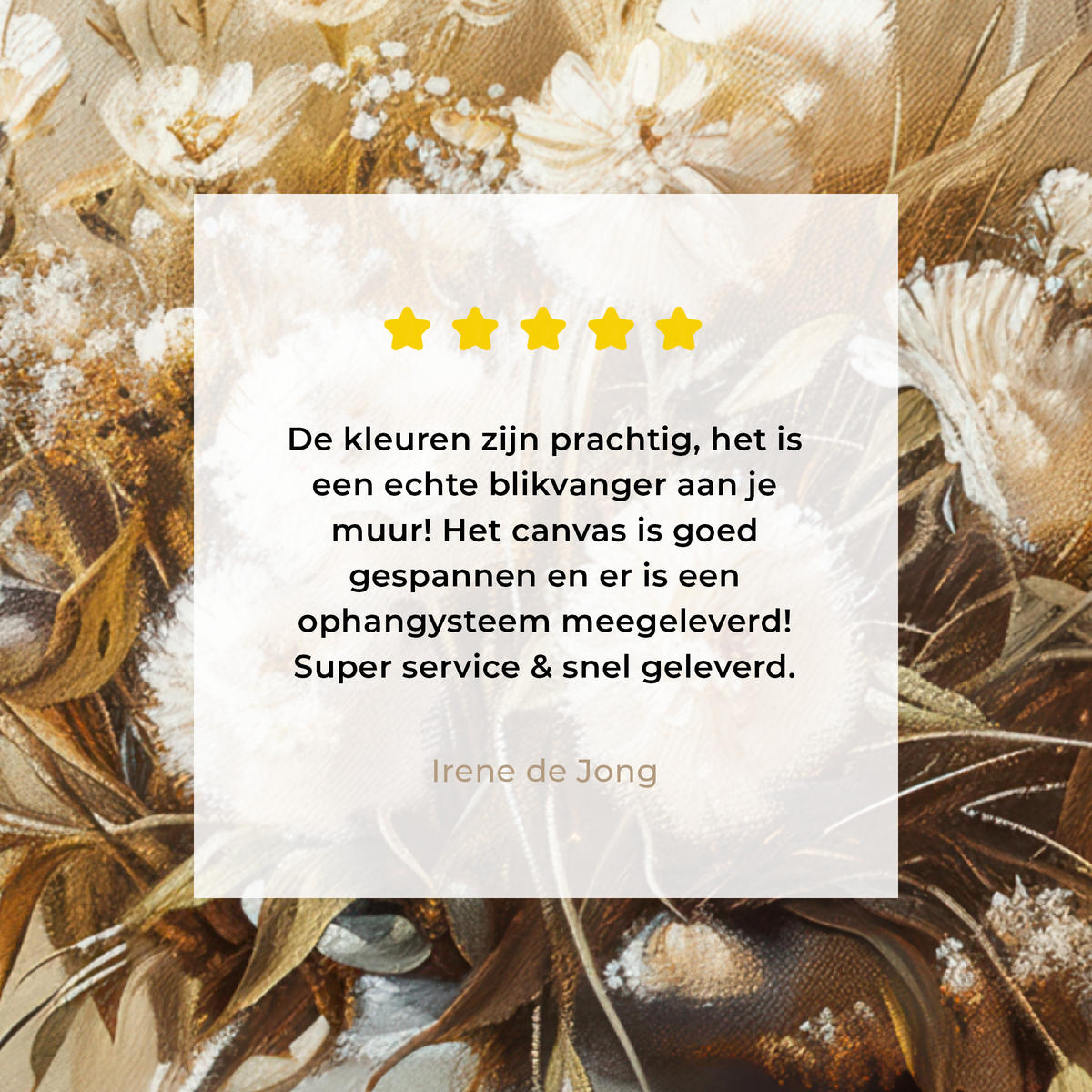 LEINWANDBILD Blumen - Vase - Stilleben - Beige Deko Groß 90x90 cm - Creme, Textil (90/90cm) - MuchoWow