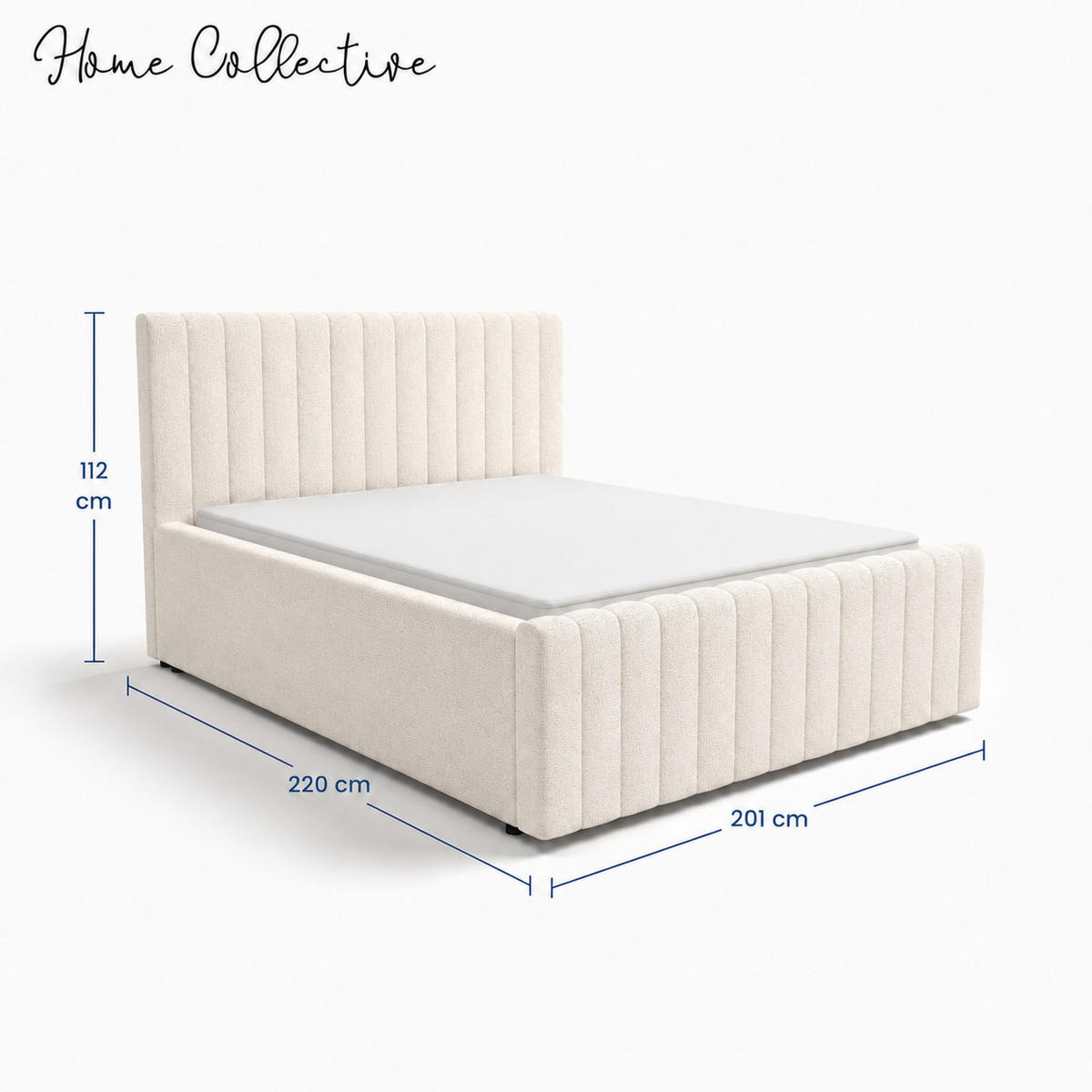 POLSTERBETT 180x200 cm in Hellbeige - Beige, Textil (180/200cm) - Home Collective