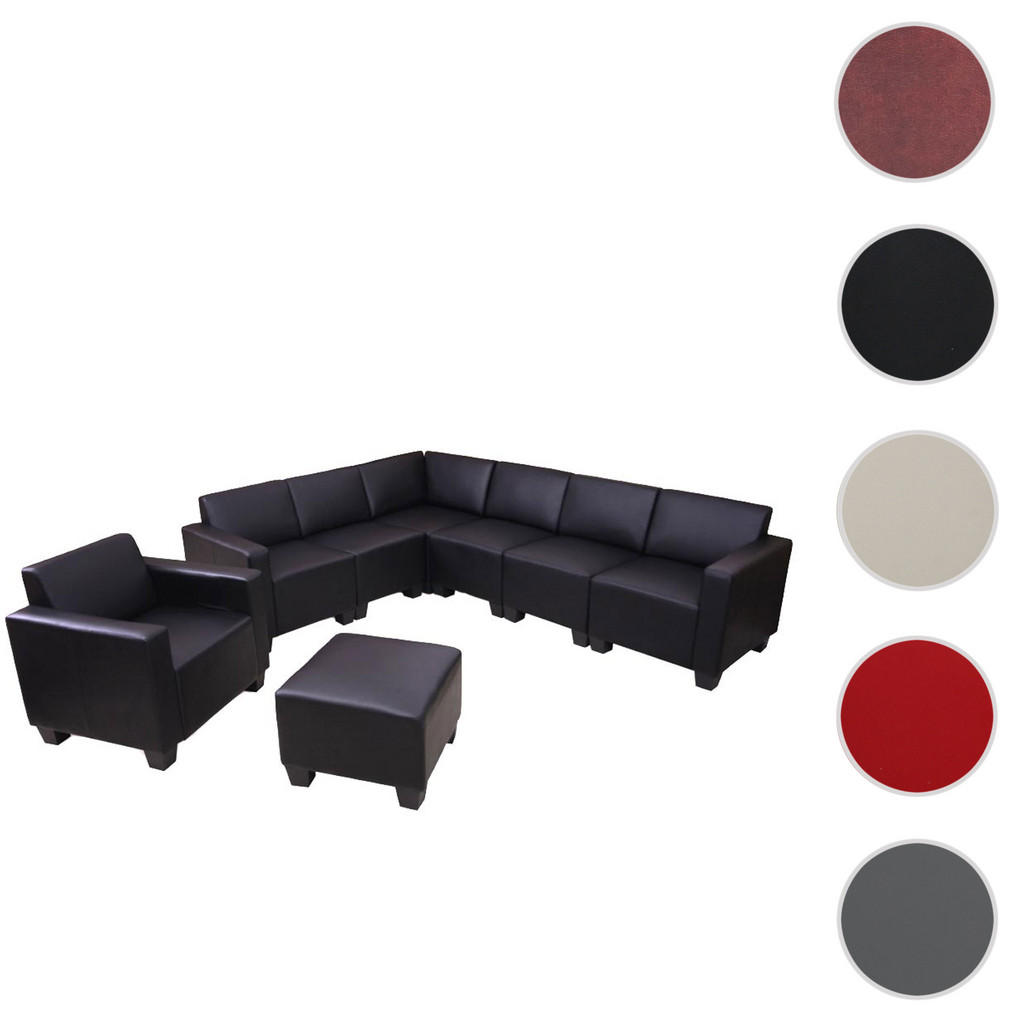 Thumbnail - MCW Couch-Garnitur, Schwarz, Textil, 288x76x216 cm, Wohnzimmer, Sofas & Couches, Sitzgarnituren