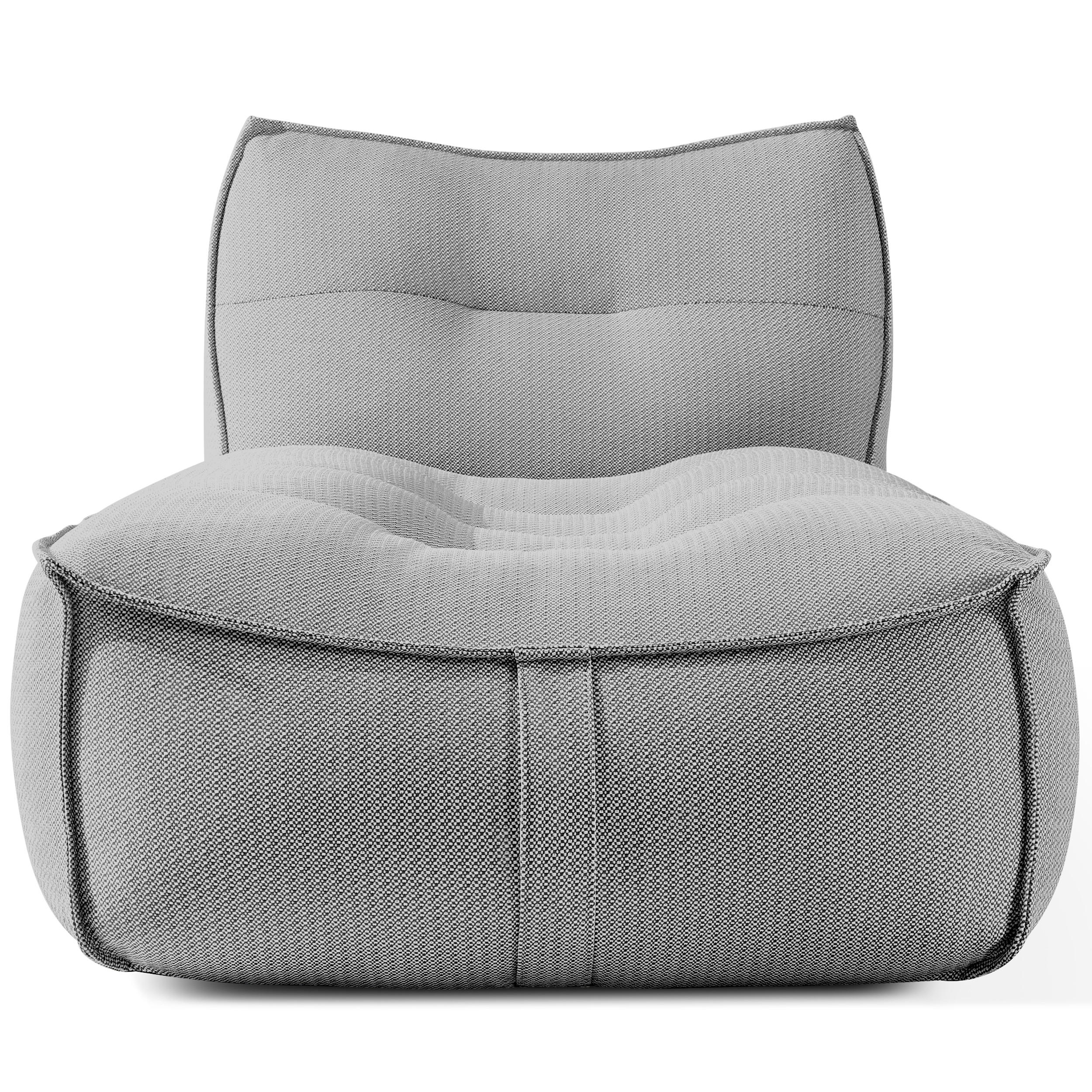 GARTENLIEGE LOVIA Sonnenliege, Schwarz/Weiß - Schwarz, Textil (90/82/174cm) - KONSIMO®