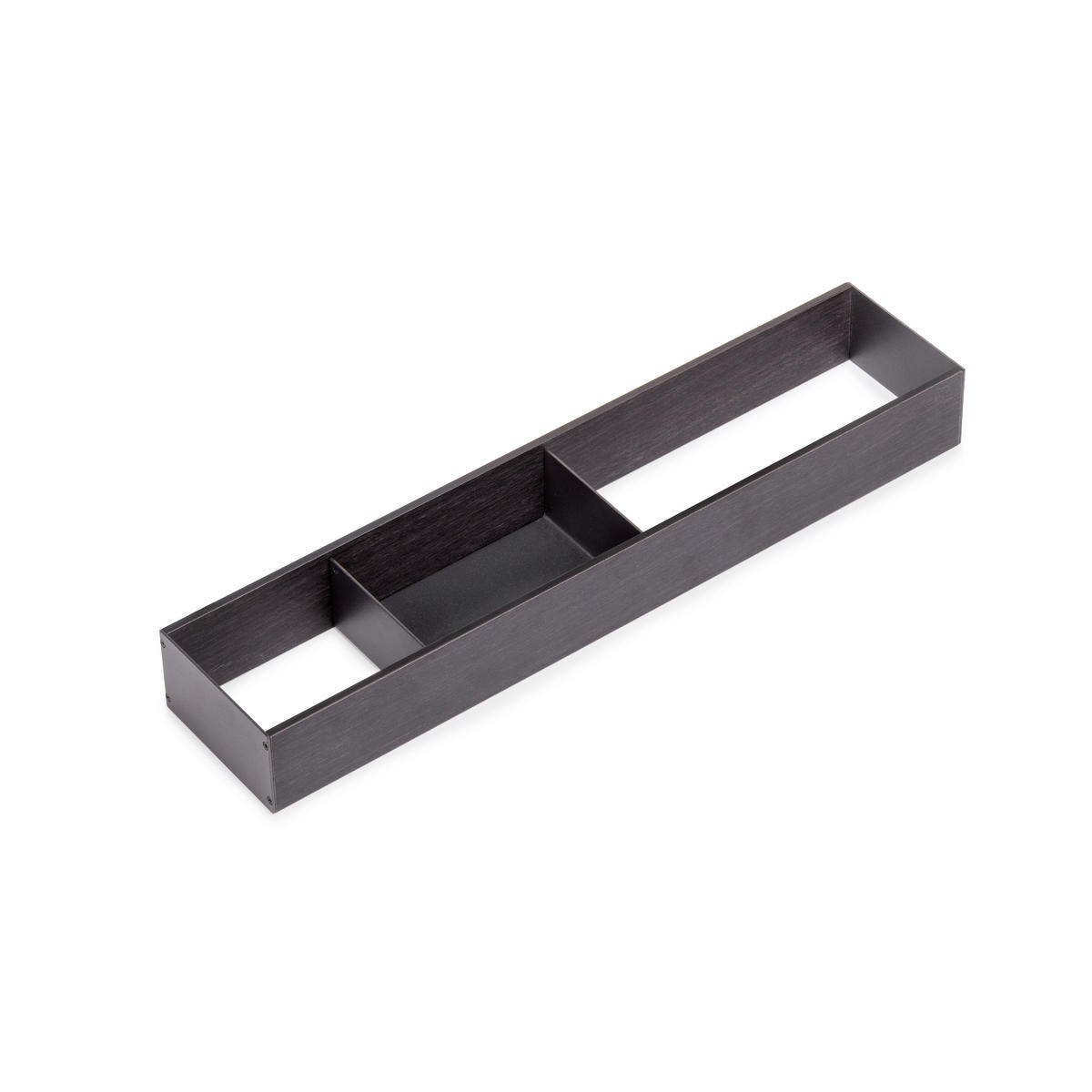 SCHUBLADENORGANISATOR Orderbox, 100x470mm, Stahl und Holz, Anthrazitgrau - Anthrazit, Metall (11/9/50.5cm) - EMUCA