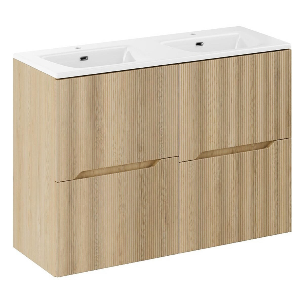 BADMÖBEL-SET 3 Teile -Nordic Cremona N BM394 in Cremona-Eiche - Eichefarben, Holz/Keramik (120/59/46cm)