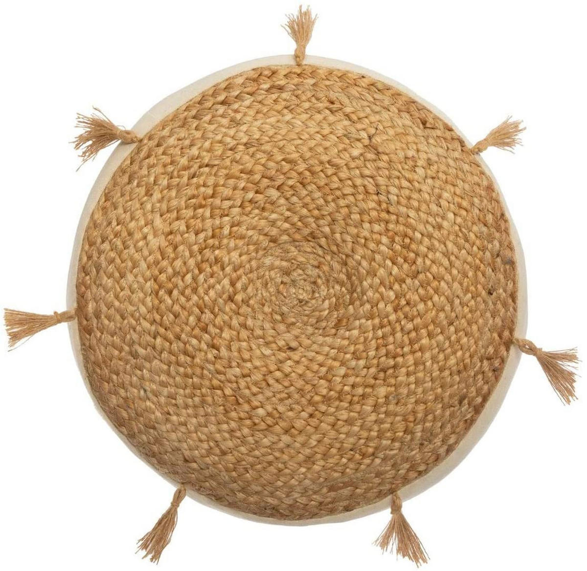 SITZKISSEN Ritual Ø 38 cm - Beige, Naturmaterialien (38/38cm) - Atmosphera Createur d´interieur