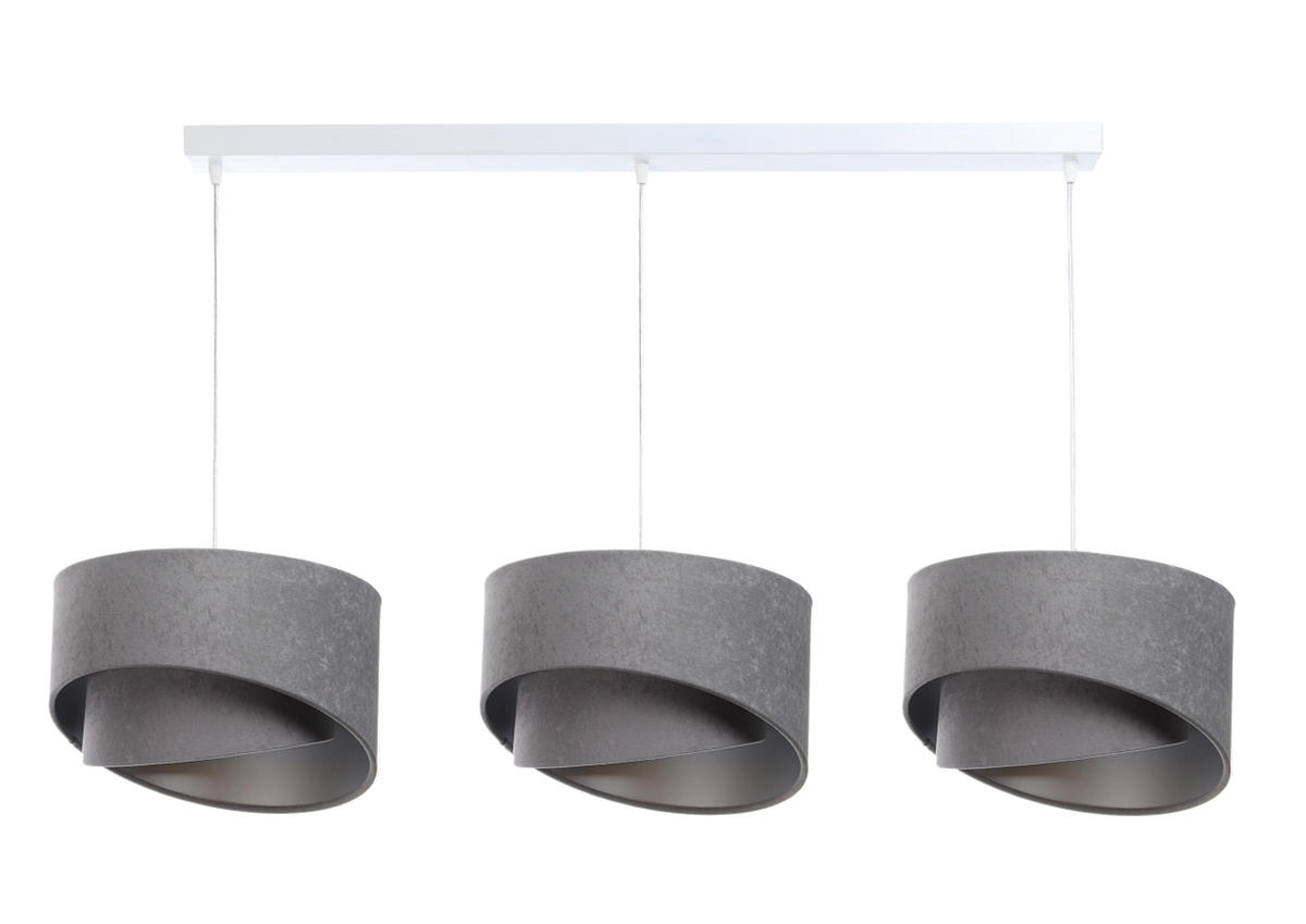 HÄNGELEUCHTE Grau 30/18 cm - Silberfarben/Grau, Kunststoff (30/0.3/18cm) - ONZENO