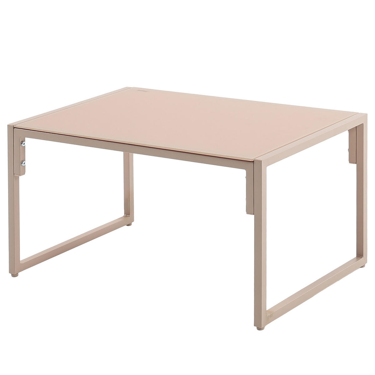 GARTENSITZGRUPPE - Eisen / Polyester - Schwarz / Grau - 4-teilig - Beige, Glas/Textil - home24