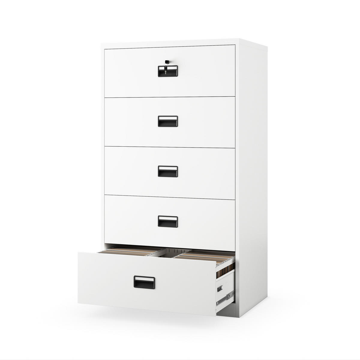 AKTENSCHRANK aus Metall SARA XL V5 162x90x60 cm - Weiß, Metall (90/162/60cm) - Jan Nowak