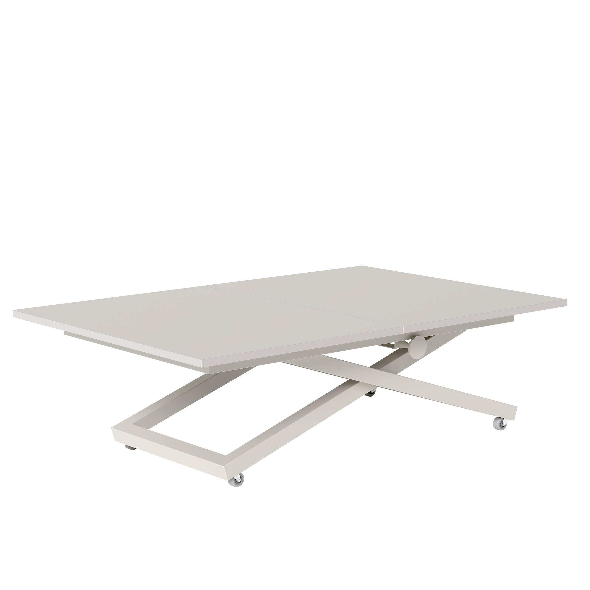 COUCHTISCH ARIA 120-160/80 cm, Höhenverstellbar, Kaschmir - Kaschmir, Holzwerkstoff/Metall (120/80/38cm) - Idohome
