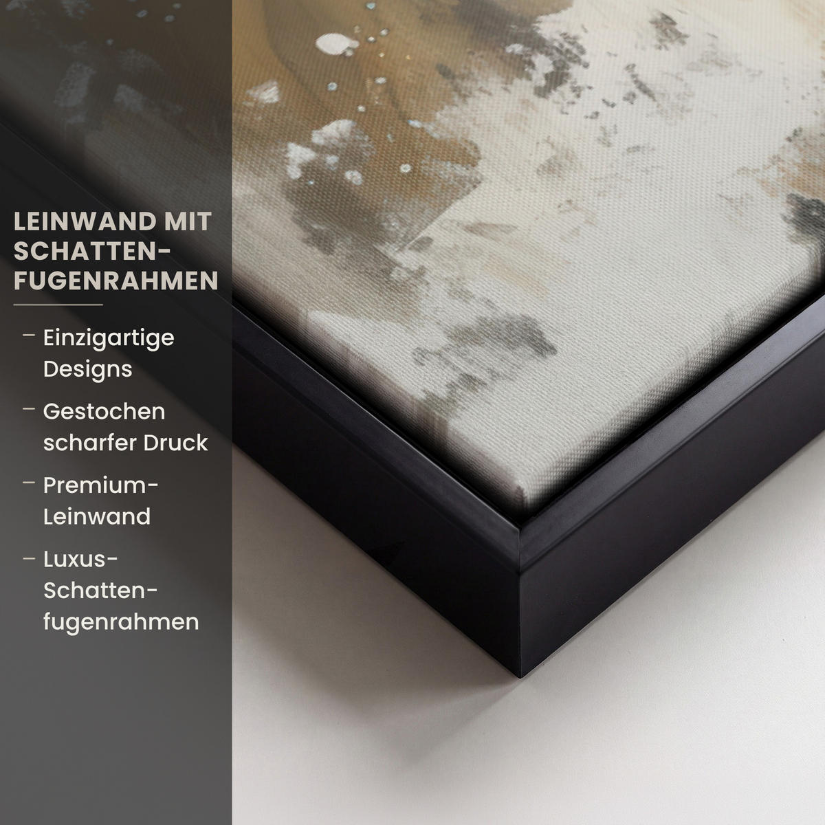 LEINWAND Bilder mit Rahmen - Schneemann - Winter - Schnee - Beige - 60x40 - Weiß, Textil (60/40cm) - MuchoWow