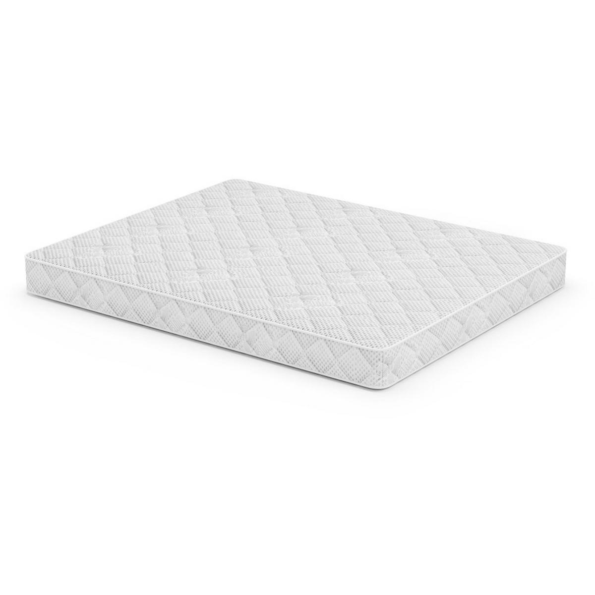 FEDERNKERNMATRATZE Mediro Form 20 cm,7-Zone, mit Hoch-Elastischer-Schaum, H2, 180x200 - Weiß, Kunststoff (180/200cm) - Beautysofa