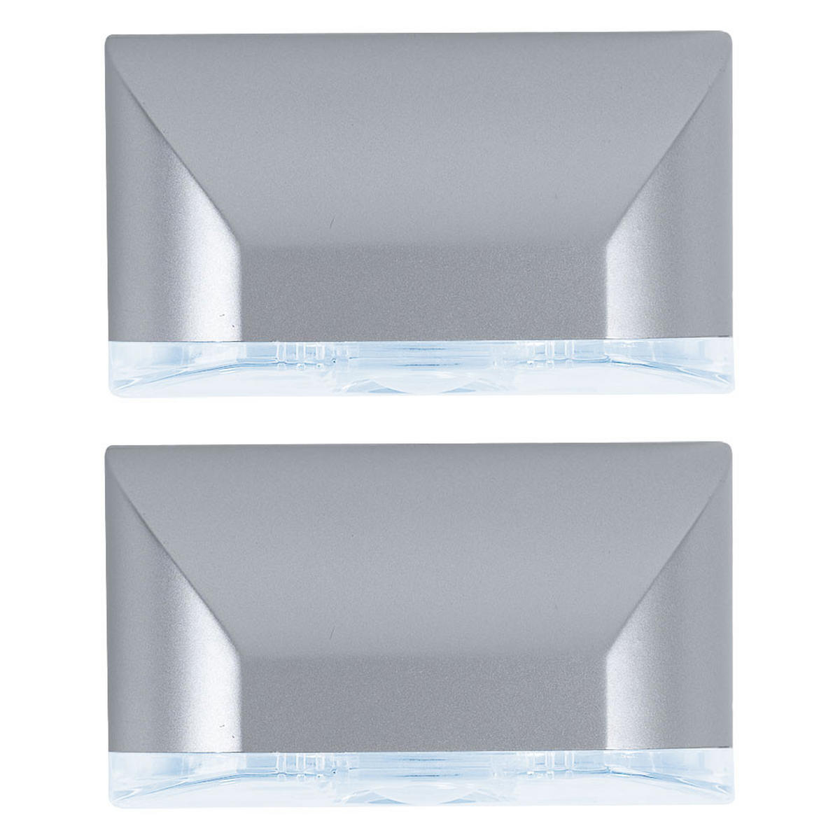 LED WANDLEUCHTE Silber mit Bewegungsmelder - Silberfarben, Kunststoff (3.5/4.5/8cm)