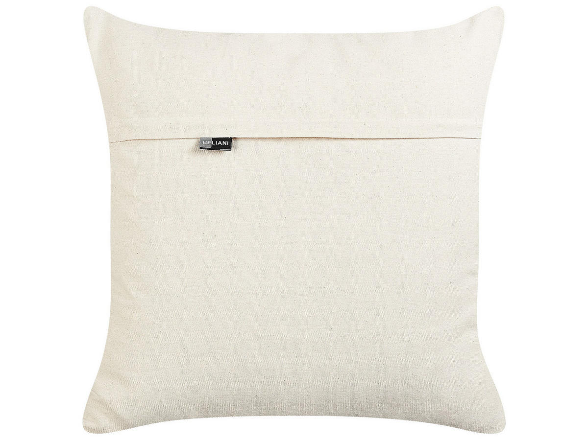 DEKOKISSEN Beige 50/50 cm Bhusawal - Beige, Naturmaterialen/Textil (50/50cm) - Beliani