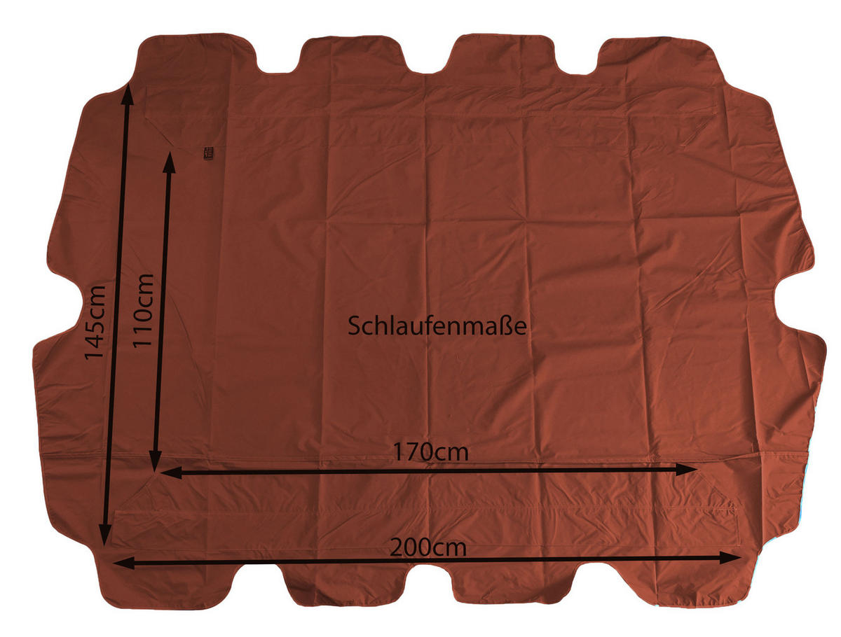 ERSATZDACH Hollywoodschaukel 145x200 cm Rotorange - Terra cotta, Textil (145/18/200cm) - QUICK STAR
