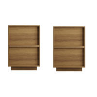 NACHTTISCH 38/48/50 cm mit 2 Schubladen, griffloser Front und viel Stauraum, Eichefarben - Braun, Holzwerkstoff (45/54/38cm) - Redom