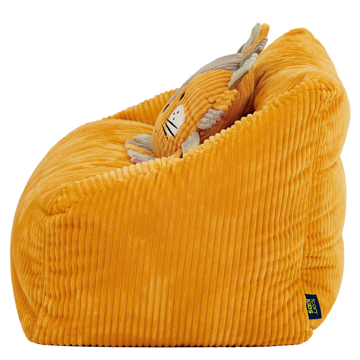 KINDERSITZSACK Sofa Cecilia mit Animalkissen - Gelb, Textil (95/50/55cm) - icon