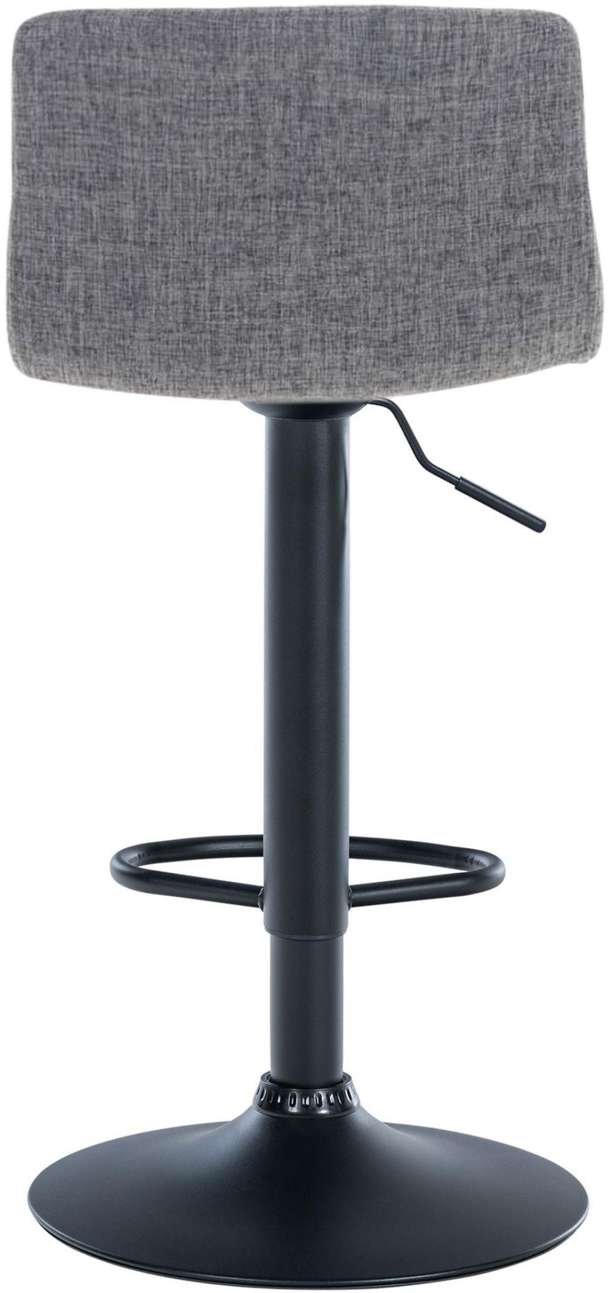 BARHOCKER Stoff hellgrau - Hellgrau/Schwarz, Textil/Metall (39/84/36cm) - CLP