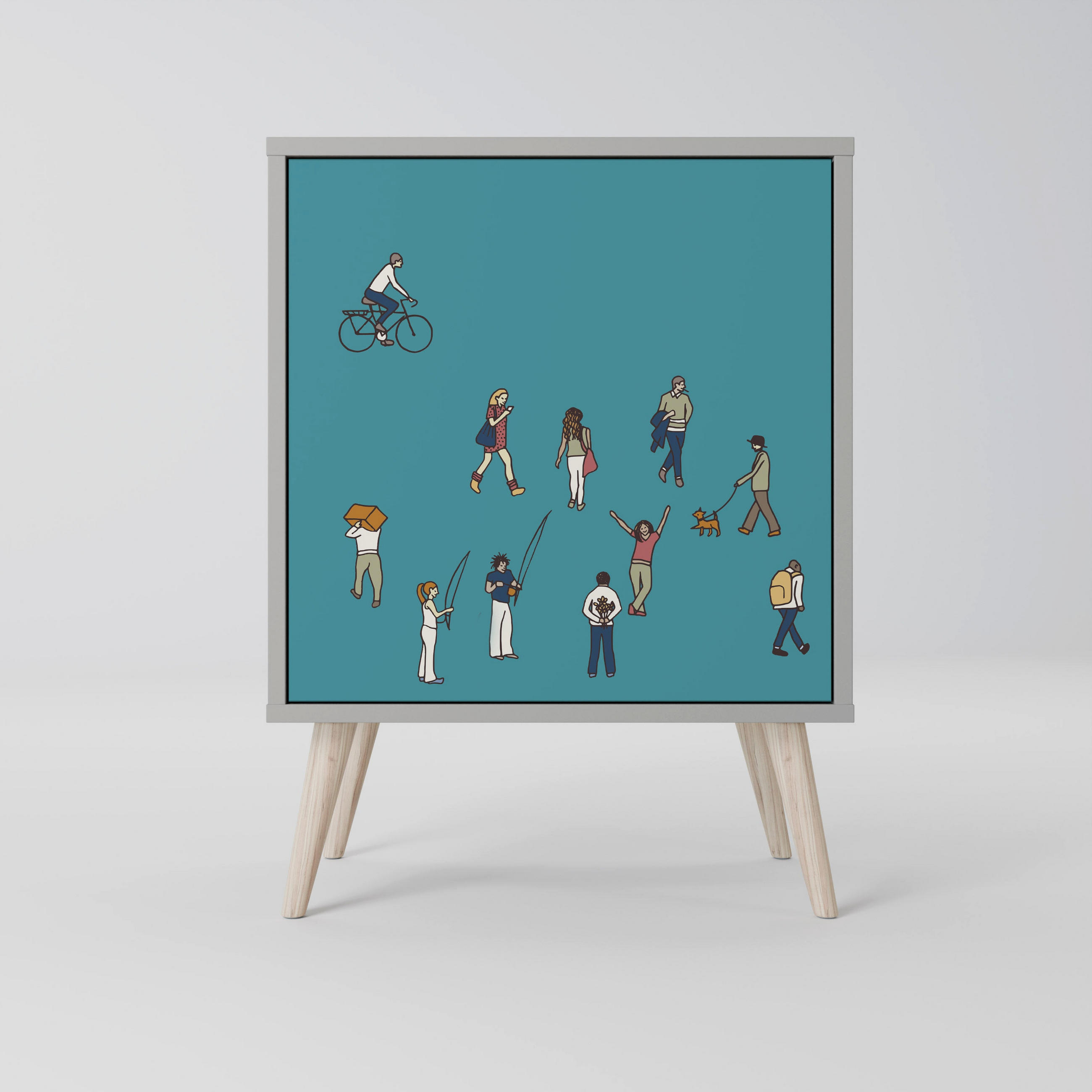 SpaceRebels Sideboard Grau 57.5x77.5x42 cm