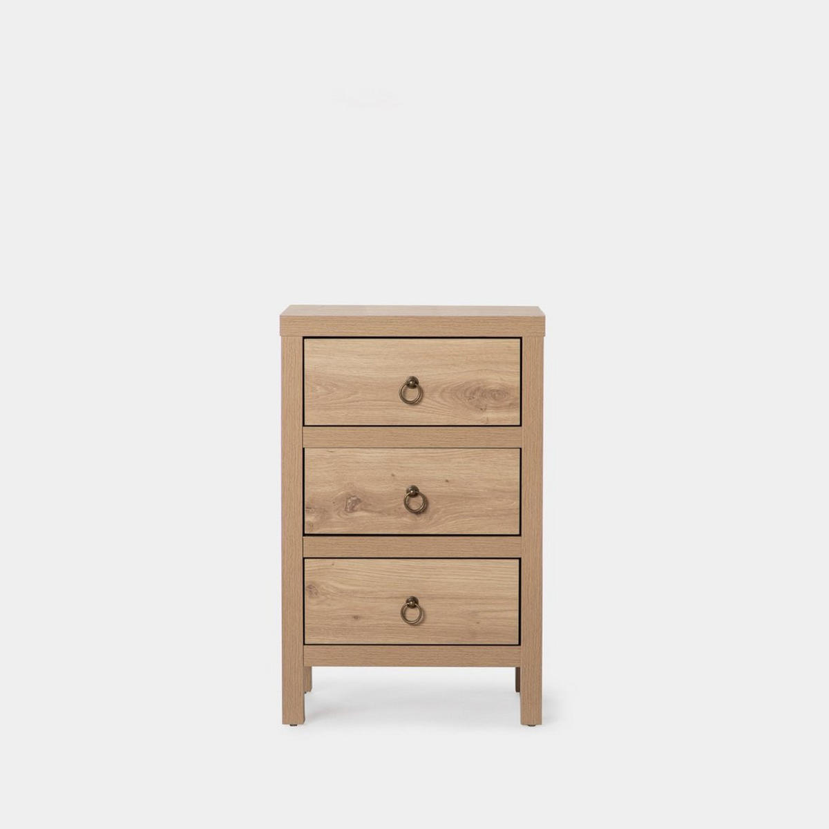 NACHTTISCH 3 SCHUBLADEN Livorno Natürlich 45 cm x 70 cm - Naturfarben, Holzwerkstoff (45/70/39cm)