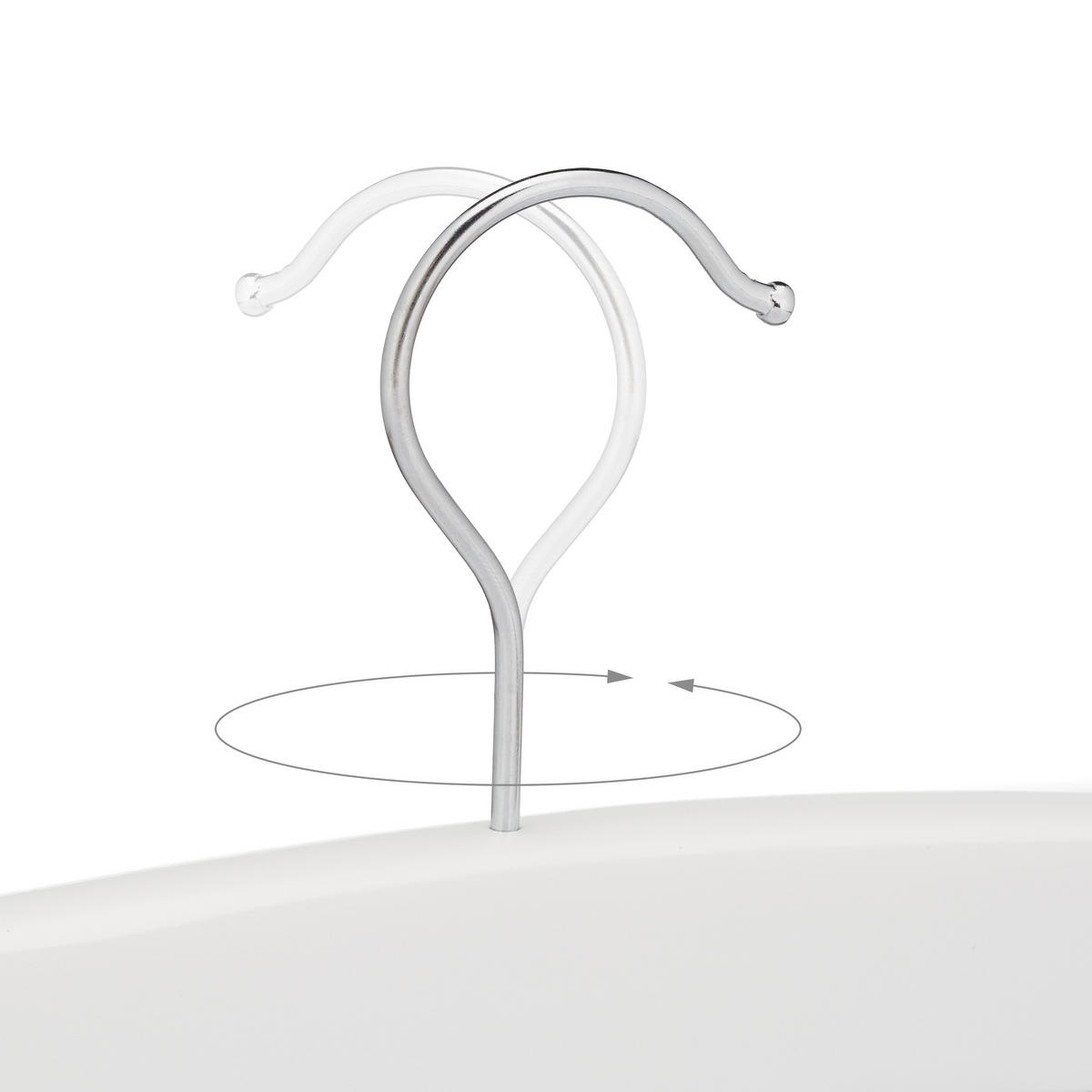 DRŽIAK pásu - biela, kov/drevo (43/17.5/5.5cm) - Relaxdays