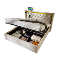 POLSTERBETT 140/200 cm in Beige mit Matratze - Beige, Holz/Textil (140/200cm) - KOMHTOM