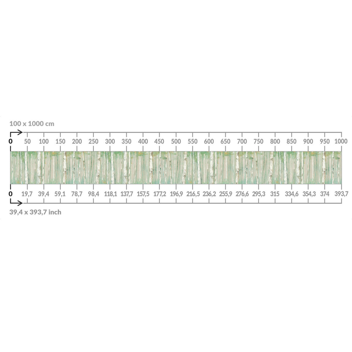 BALKON SICHTSCHUTZ Strahlende Buchen 550/100 cm - Grün, Kunststoff (550/100cm) - Bilderwelten