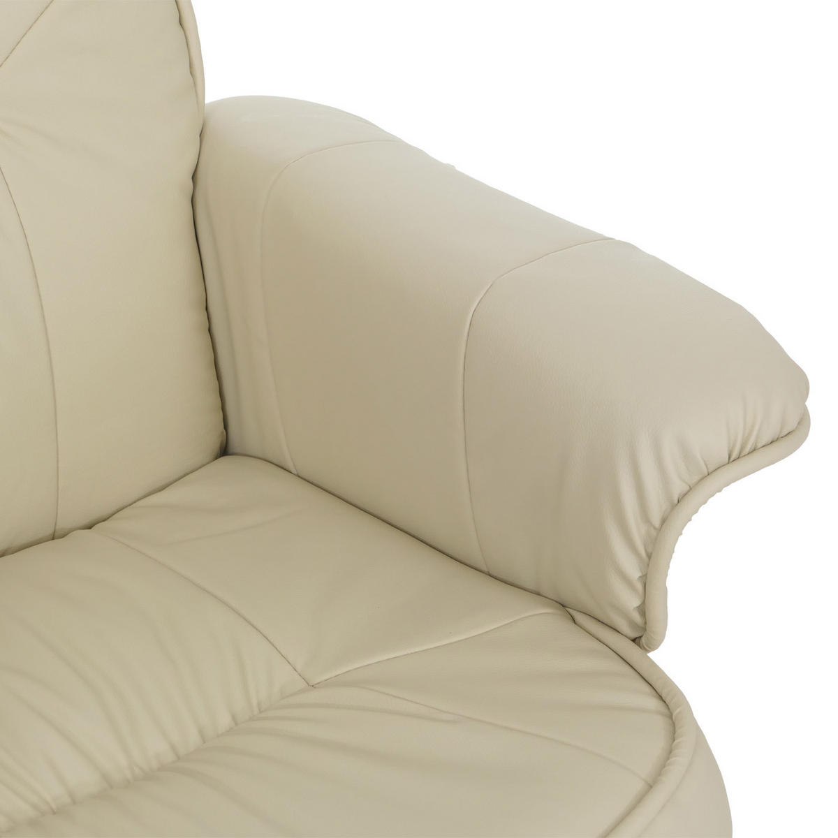 RELAXAČNÉ kreslo so stoličkou, béžové - béžová, textil (80/100/105cm) - MCW
