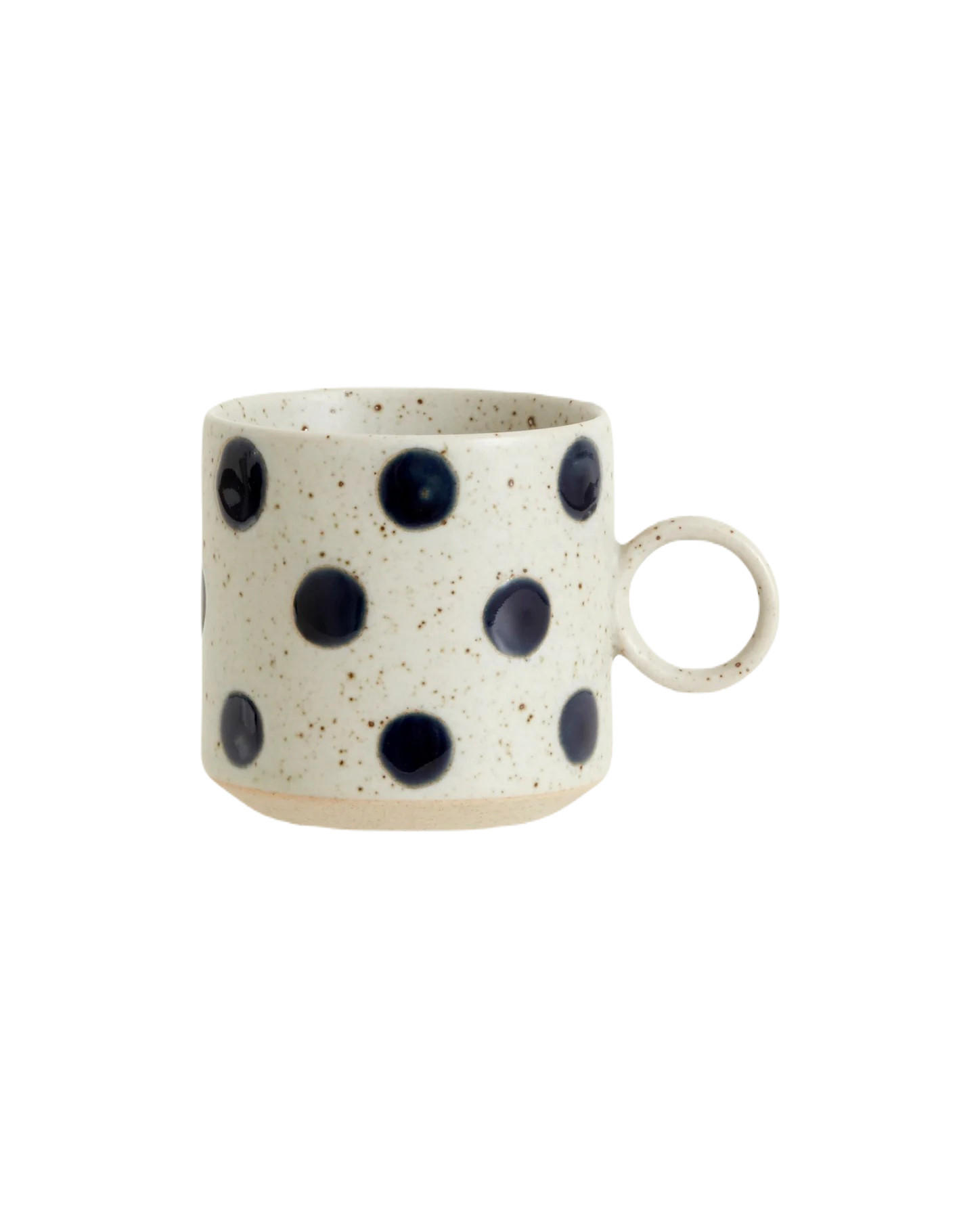TASSE Grainy mit Henkel gepunktet Sand/Dunkelblau - Multicolor, Keramik (0.27L) - Nordal