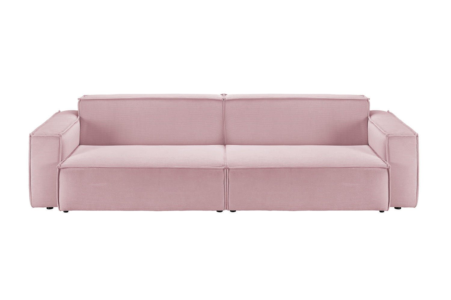 SOFA SAMU Pink Cord - Pink/Schwarz, Textil (236/72/106cm) - KAWOLA