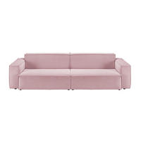 SOFA SAMU Pink Cord - Pink/Schwarz, Textil (236/72/106cm) - KAWOLA