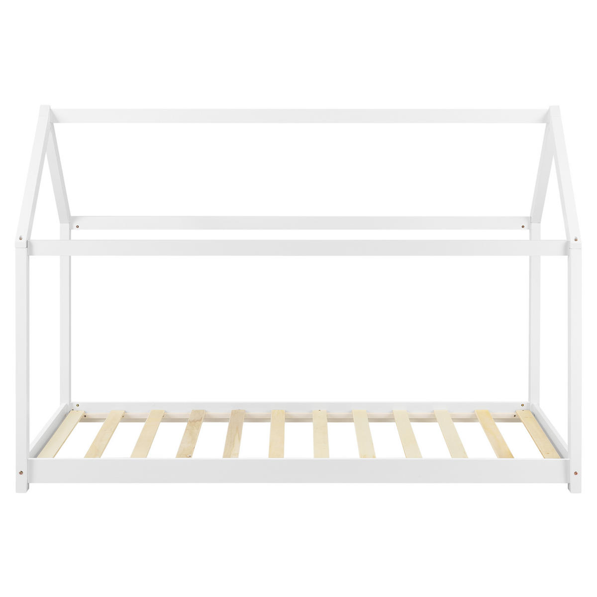HAUSBETT Netstal - Weiß, Holz (90/200cm) - [en.casa]