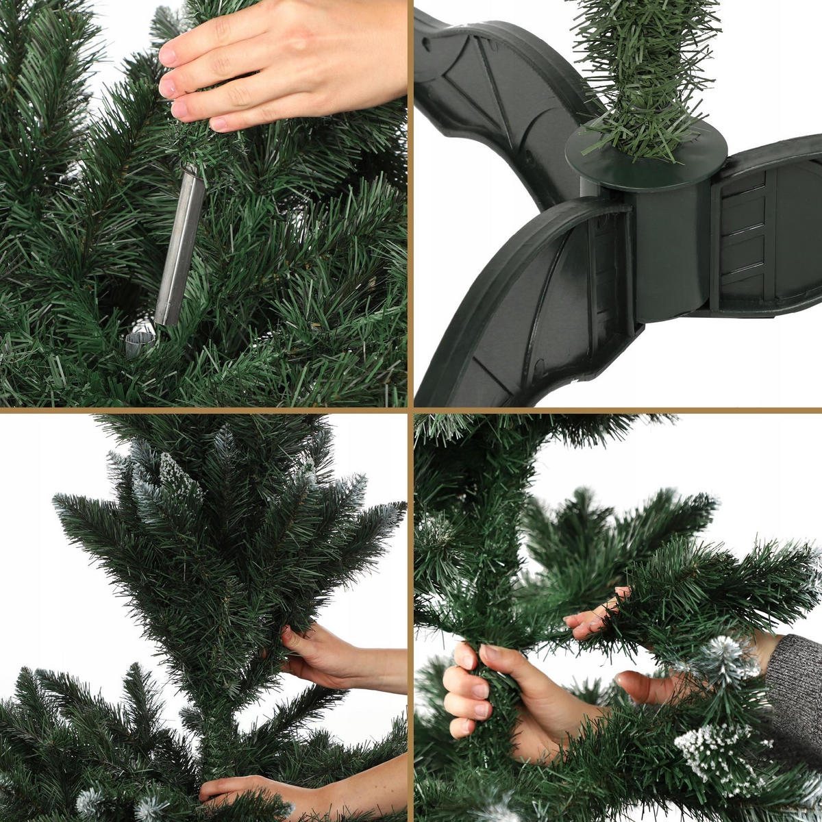 KADAX Künstlicher Weihnachtsbaum Diamanttanne 180 cm dick - Grün, Kunststoff (180cm) - KADAX