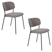 ESSZIMMERSTUHL Jolien Schwarz/ Grau - 2 er Set - Grau, Textil (48/77/56cm) - Housecraft Living