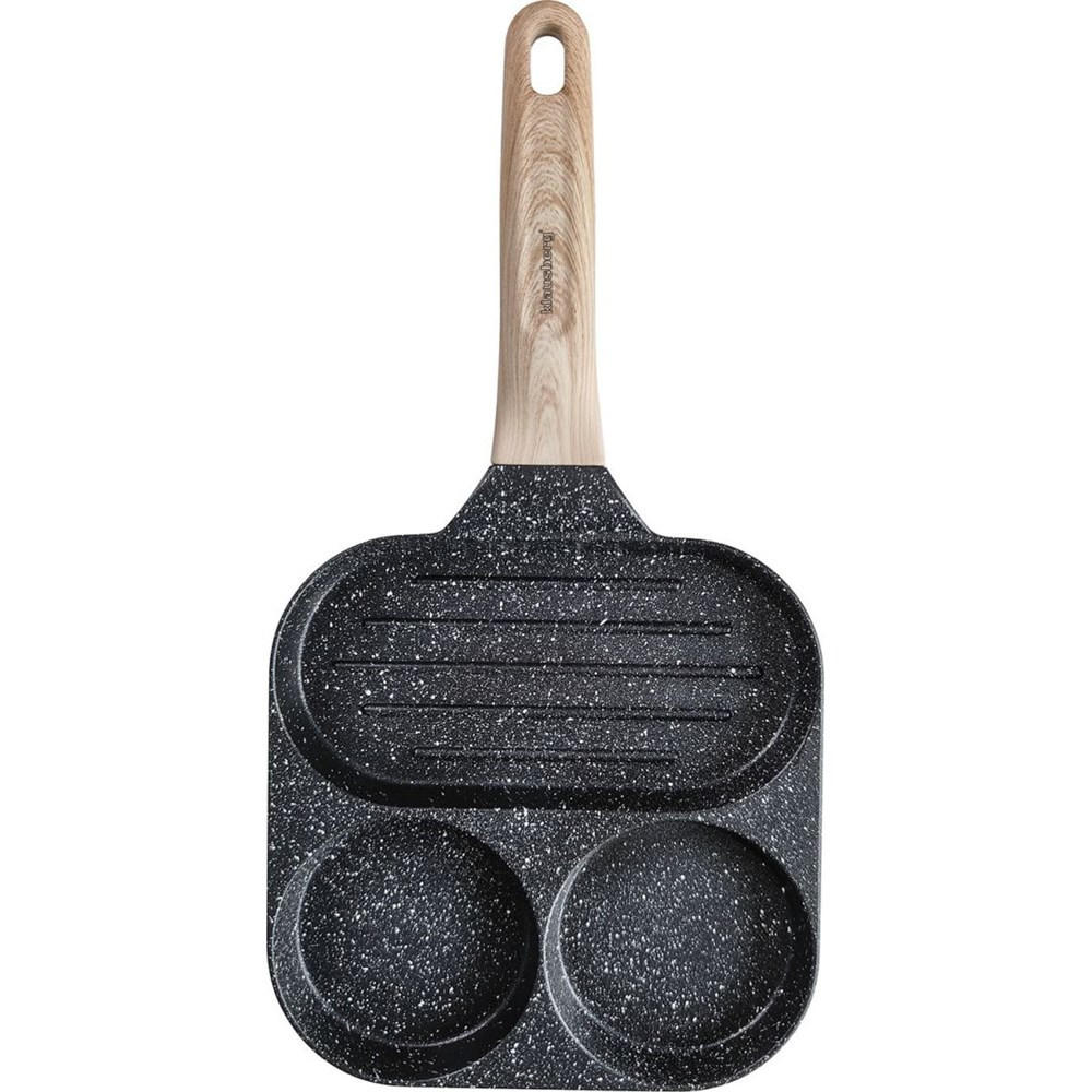 EIERPFANNE Schwarz 36/18.5/2.5 cm KB7816 - Schwarz, Metall (36cm) - Klausberg 