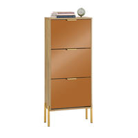 SCHUHKIPPER Gold - Goldfarben, Glas/Holzwerkstoff (55/124/24cm) - SoBuy