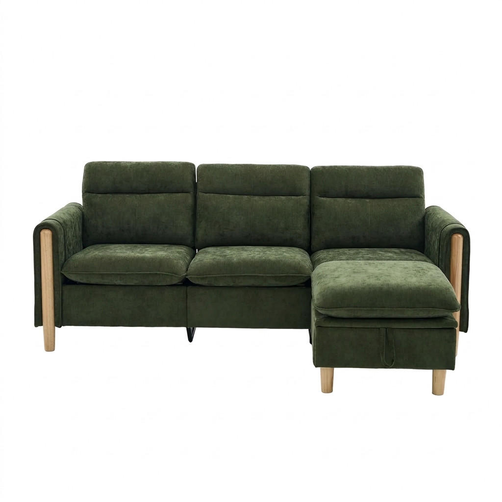 Oxeza Ecksofa Grün 201x110 cm