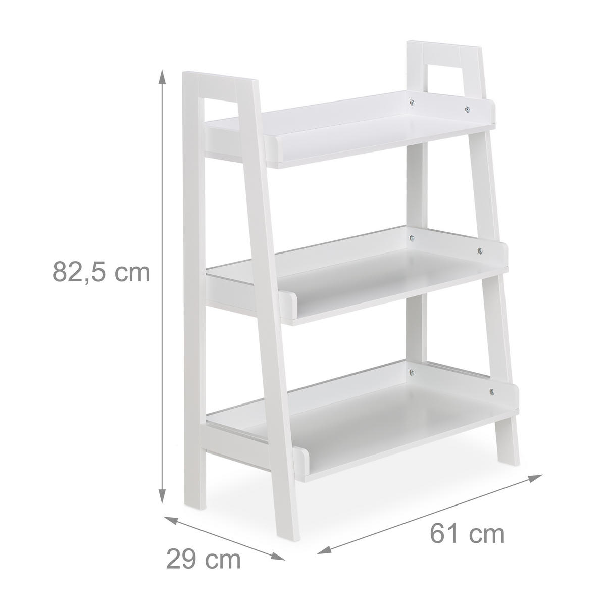 STANDREGAL - Weiß, Holzwerkstoff (61/82.5/29cm) - Relaxdays