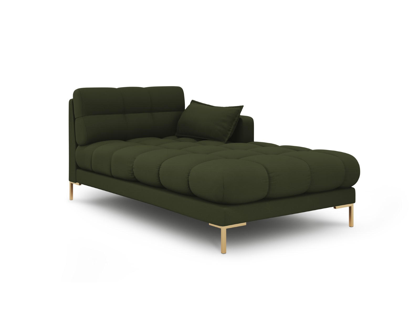 CHAISELONGUE rechts Mamaia aus strukturiertem Stoff grün - Grün, Textil (102/75/185cm) - Micadoni