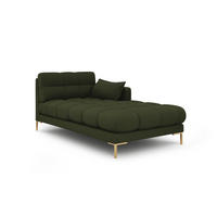 CHAISELONGUE rechts Mamaia aus strukturiertem Stoff grün - Grün, Textil (102/75/185cm) - Micadoni