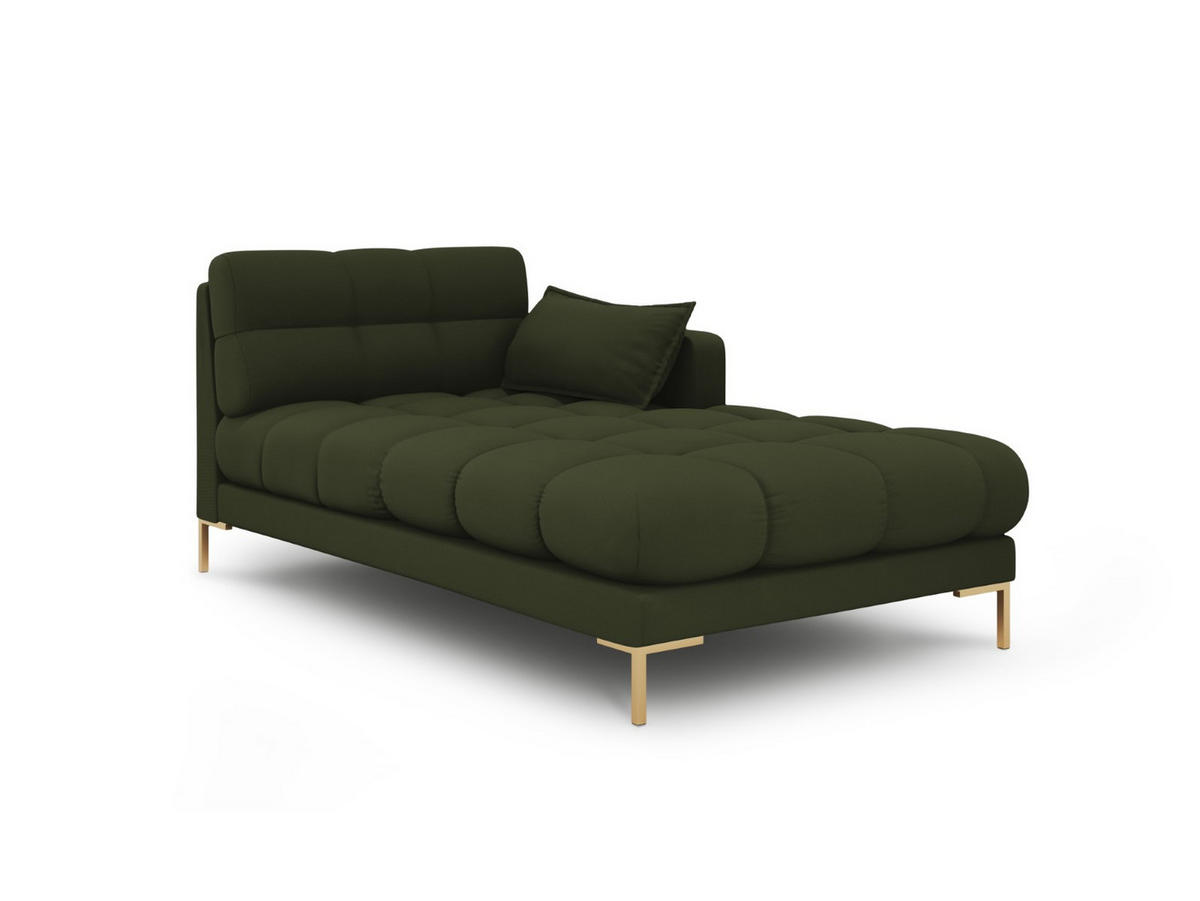 CHAISELONGUE rechts Mamaia aus strukturiertem Stoff grün - Grün, Textil (102/75/185cm) - Micadoni