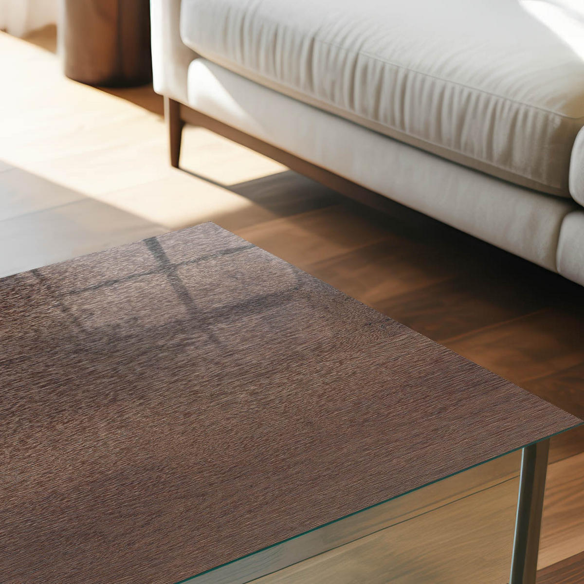 GLASPLATTE 80x60 cm – Holzstruktur - Beige, Glas (0.4/80/60cm) - ArtPrintCave