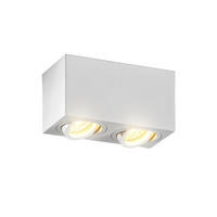 DECKENSTRAHLER Weiß Rechteckig GU10 - Weiß, Metall (8/16/8.5cm) - CGC Europe